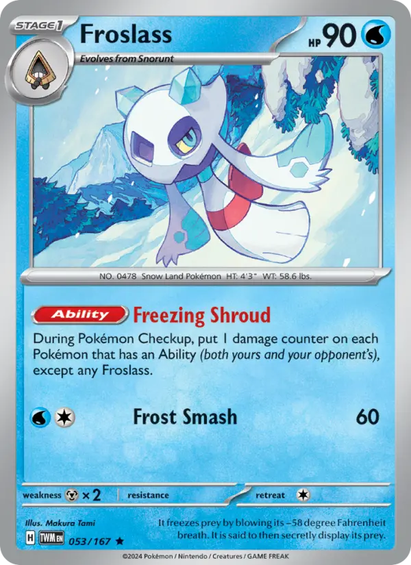 Froslass 053 Twilight Masquerade (SV6) Pokemon Card