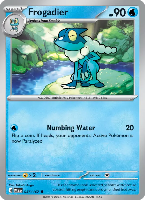 Frogadier 057 Twilight Masquerade (SV6) Pokemon Card