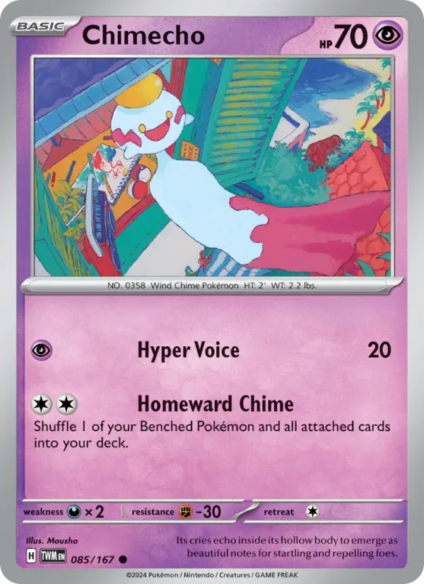 Chimecho 085 Twilight Masquerade (SV6) Pokemon Card