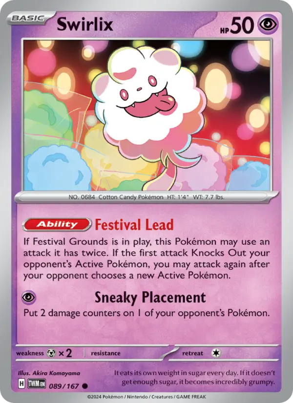 Swirlix 089 Twilight Masquerade (SV6) Pokemon Card