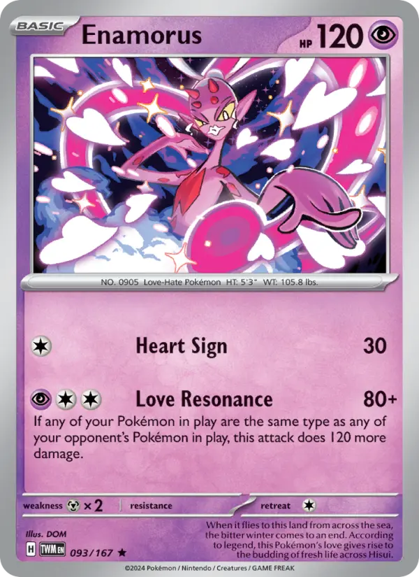Enamorus 093 Twilight Masquerade (SV6) Pokemon Card