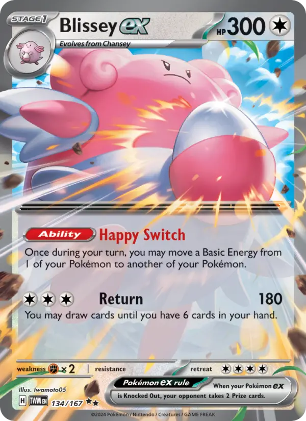 Blissey ex 134 Twilight Masquerade (SV6) Pokemon Card