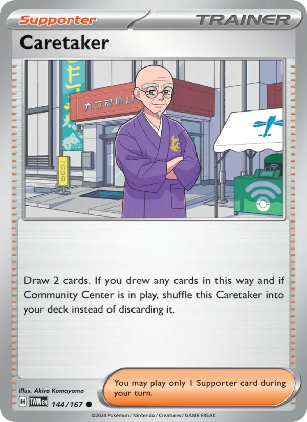 Caretaker 144 Twilight Masquerade (SV6) Pokemon Card