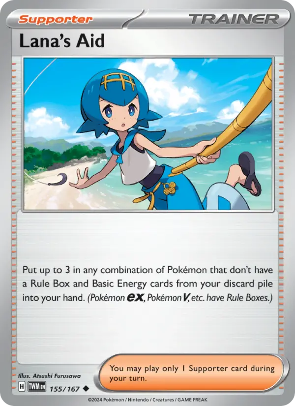 Lana's Aid 155 Twilight Masquerade (SV6) Pokemon Card