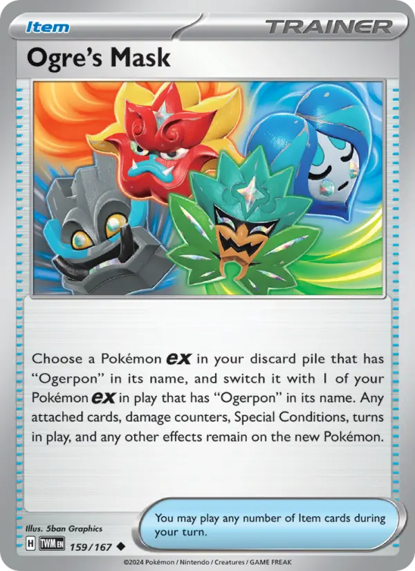 Ogre's Mask 159 Twilight Masquerade (SV6) Pokemon Card