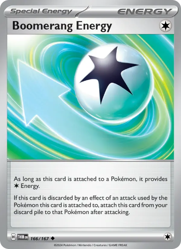 Boomerang Energy 166 Twilight Masquerade (SV6) Pokemon Card