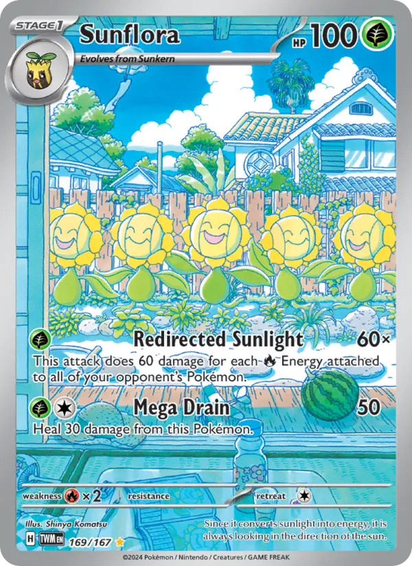 Sunflora 169 Twilight Masquerade (SV6) Pokemon Card