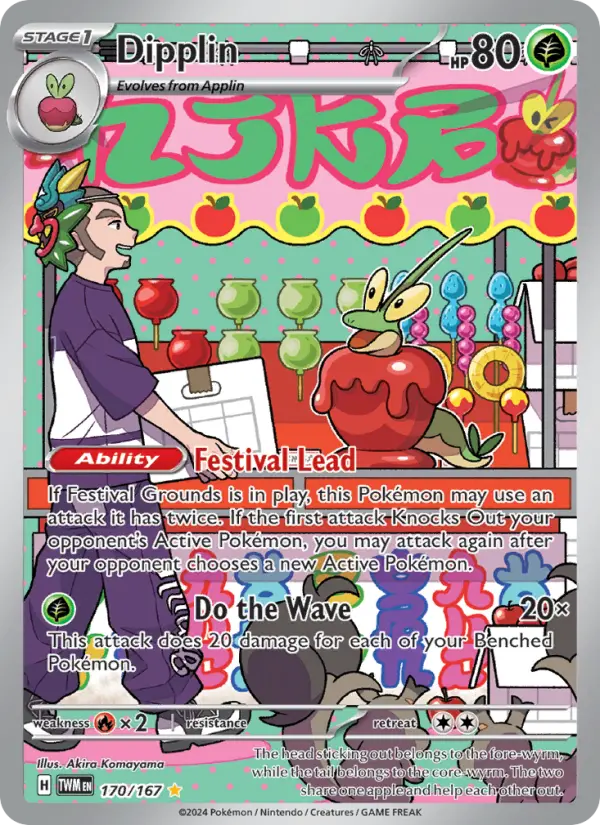 Dipplin 170 Twilight Masquerade (SV6) Pokemon Card