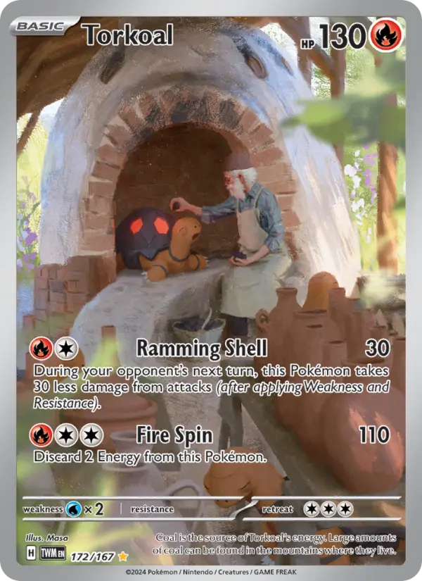 Torkoal 172 Twilight Masquerade (SV6) Pokemon Card