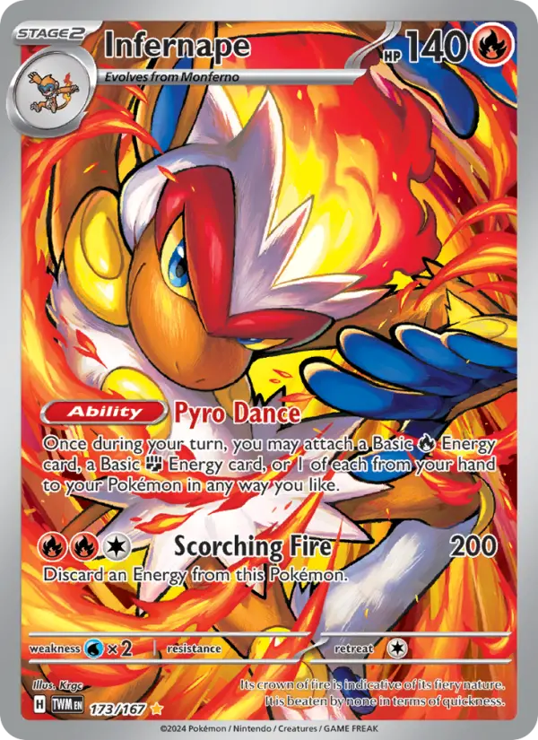 Infernape 173 Twilight Masquerade (SV6) Pokemon Card