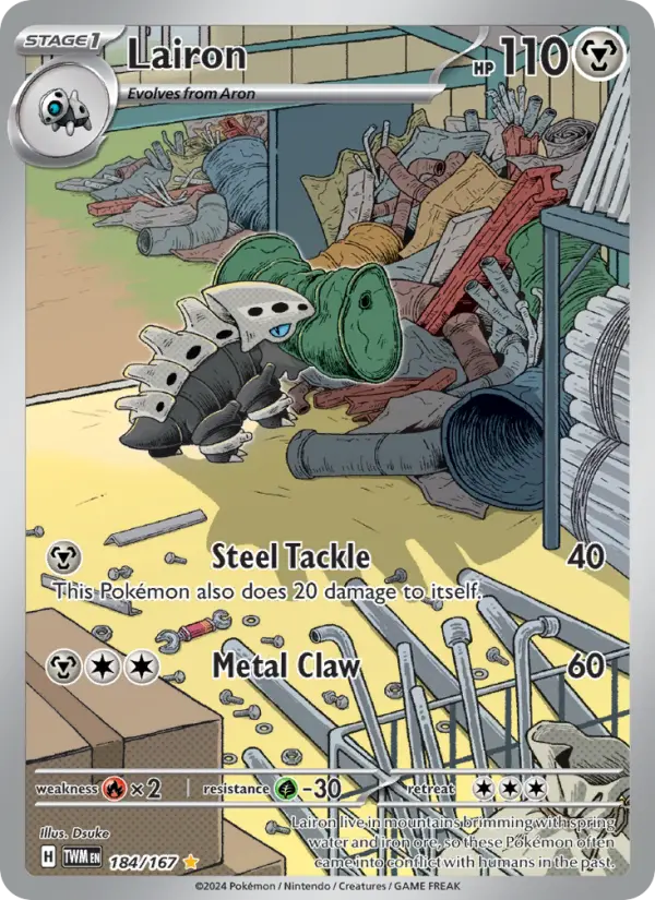 Lairon 184 Twilight Masquerade (SV6) Pokemon Card
