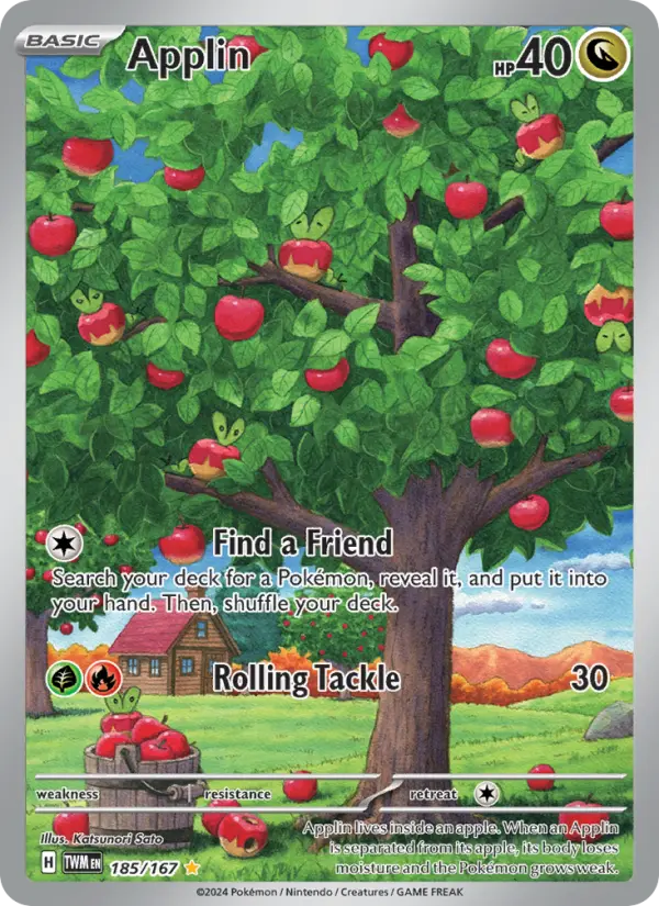 Applin 185 Twilight Masquerade (SV6) Pokemon Card