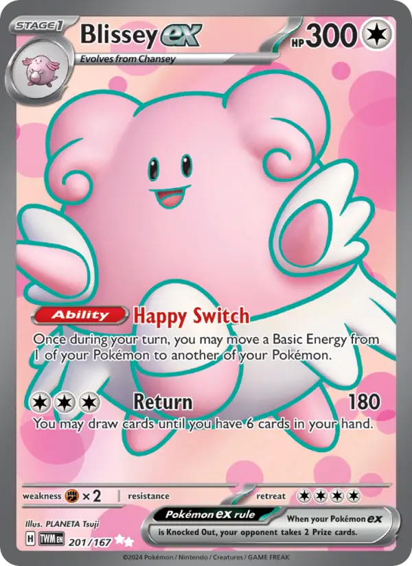 Blissey ex 201 Twilight Masquerade (SV6) Pokemon Card