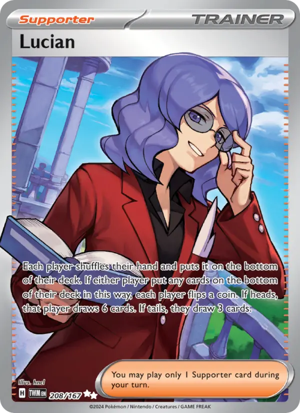 Lucian 208 Twilight Masquerade (SV6) Pokemon Card