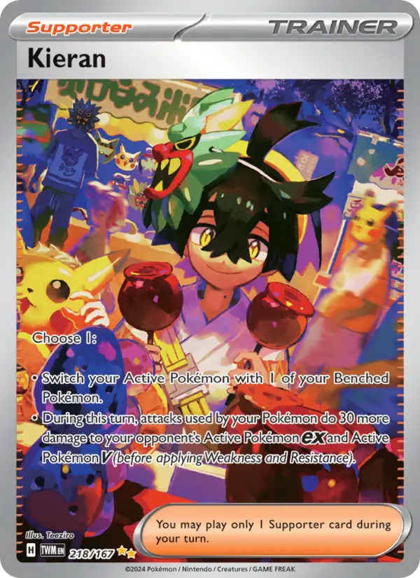 Kieran 218 Twilight Masquerade (SV6) Pokemon Card