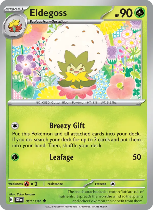 Eldegoss 011 Stellar Crown (SV7) Pokemon Card