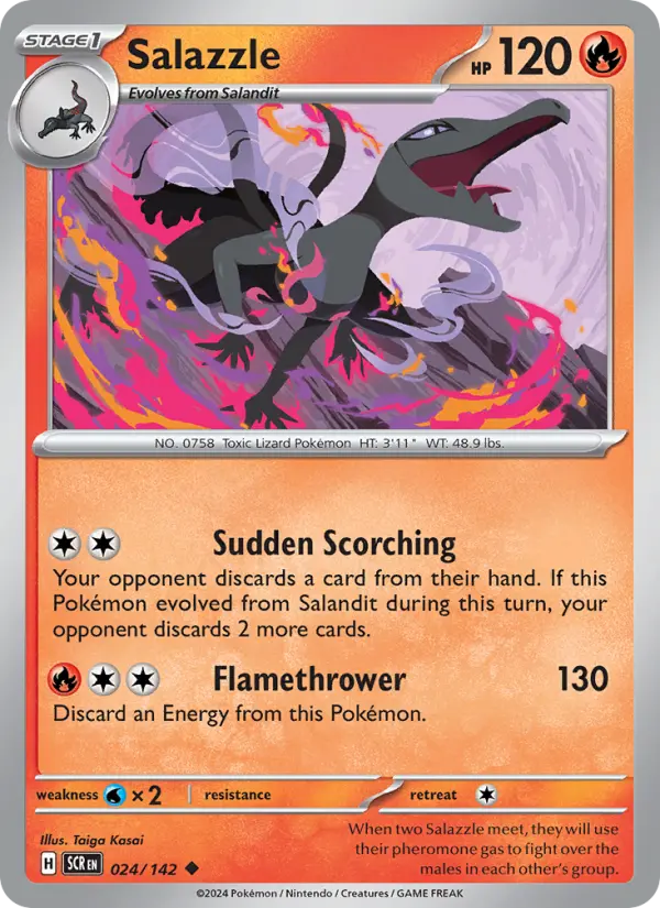 Salazzle 024 Stellar Crown (SV7) Pokemon Card