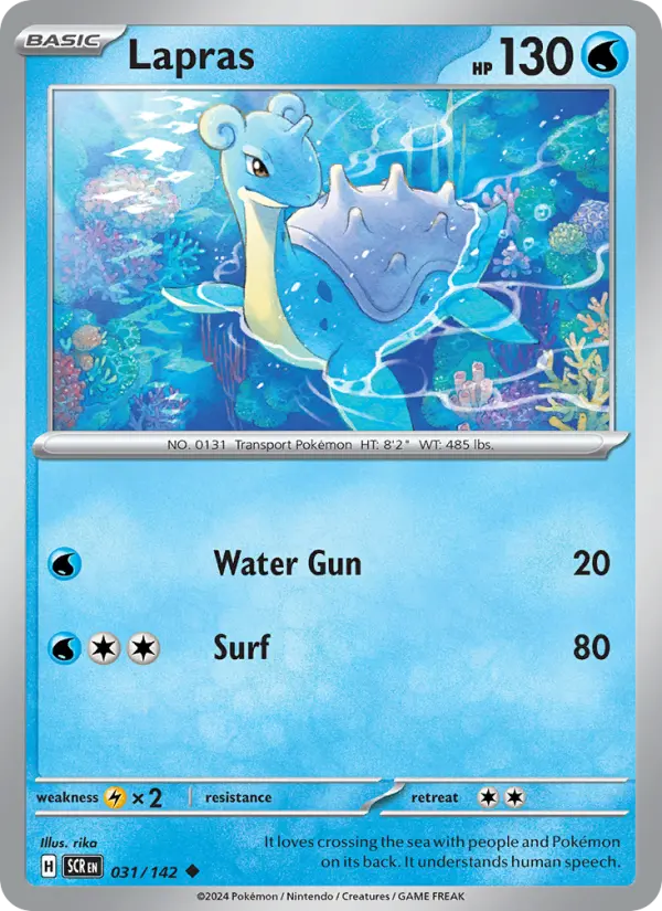 Lapras 031 Stellar Crown (SV7) Pokemon Card