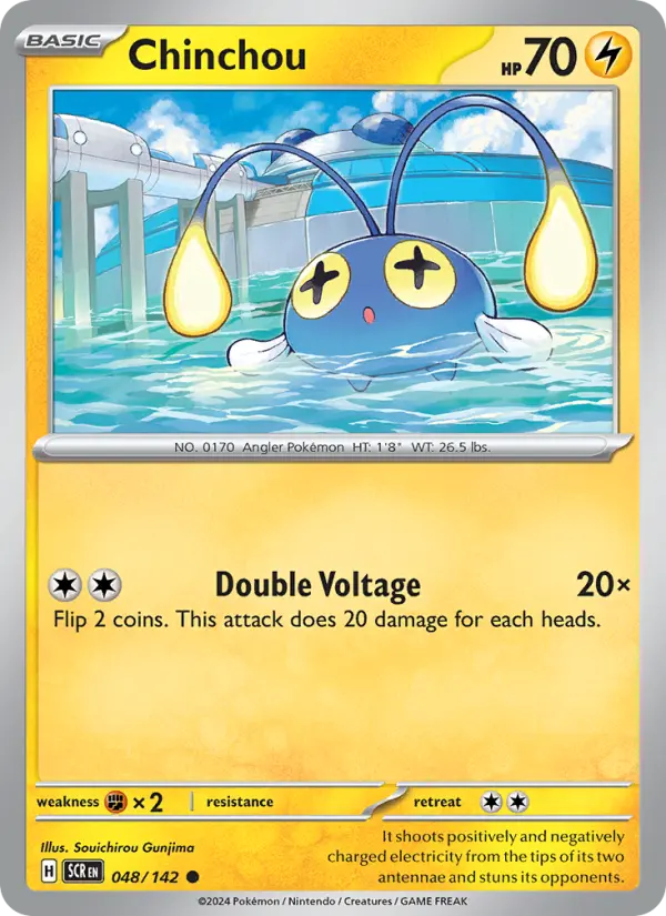Chinchou 048 Stellar Crown (SV7) Pokemon Card