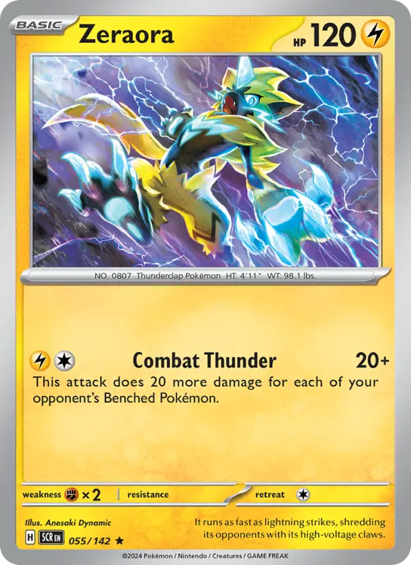 Zeraora 055 Stellar Crown (SV7) Pokemon Card