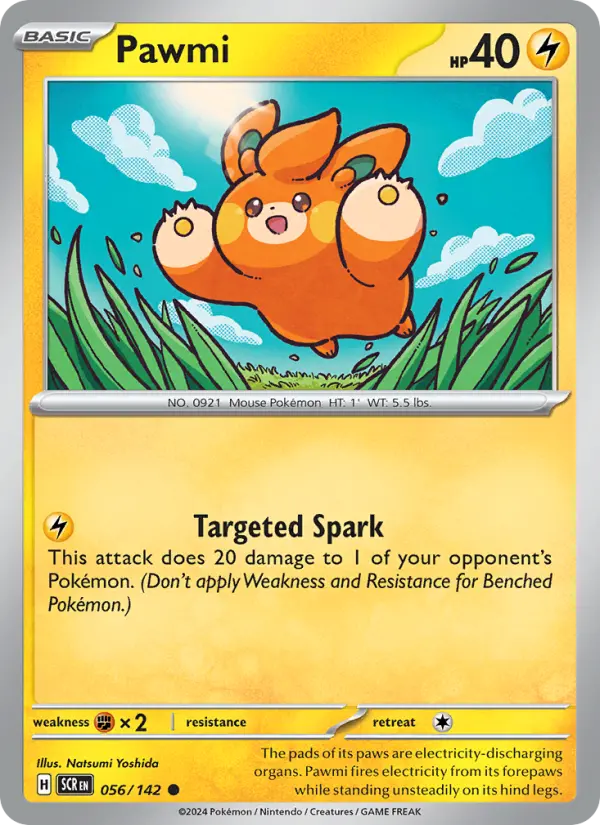 Pawmi 056 Stellar Crown (SV7) Pokemon Card