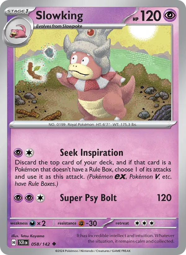 Slowking 058 Stellar Crown (SV7) Pokemon Card