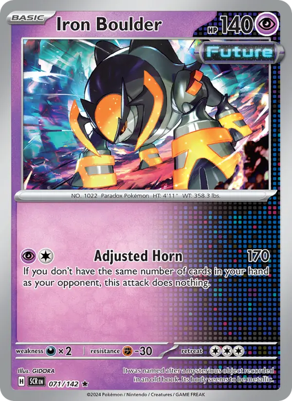 Iron Boulder 071 Stellar Crown (SV7) Pokemon Card
