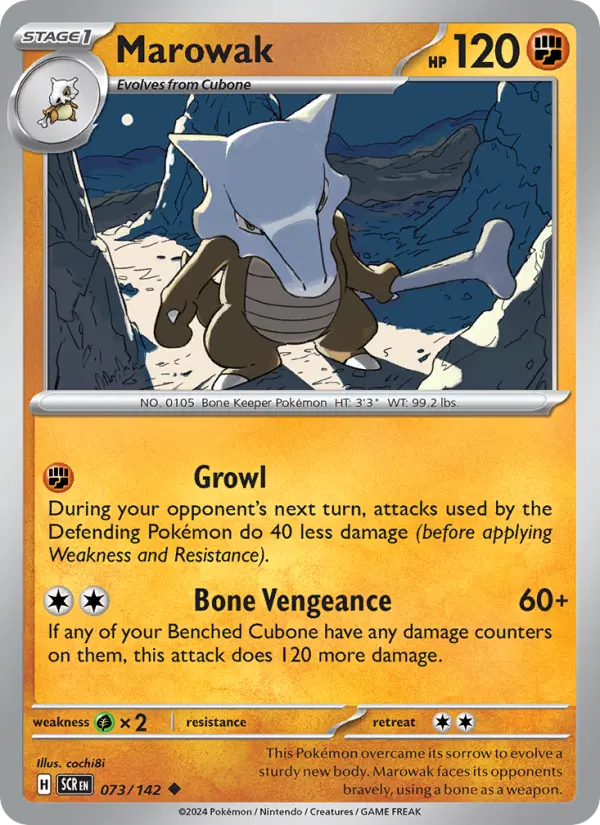 Marowak 073 Stellar Crown (SV7) Pokemon Card