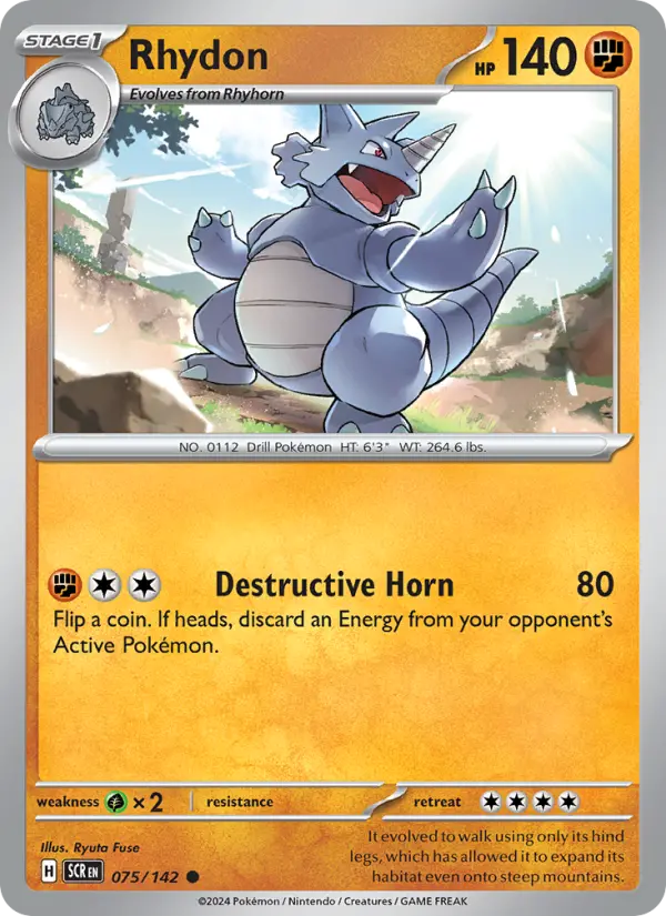 Rhydon 075 Stellar Crown (SV7) Pokemon Card