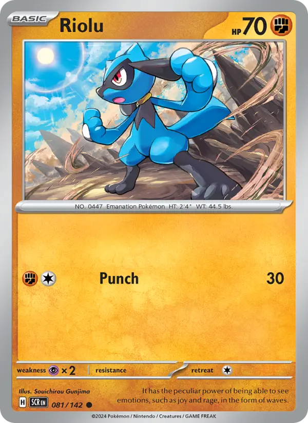 Riolu 081 Stellar Crown (SV7) Pokemon Card