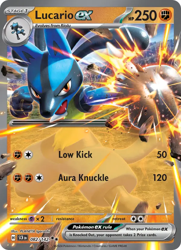 Lucario ex 082 Stellar Crown (SV7) Pokemon Card