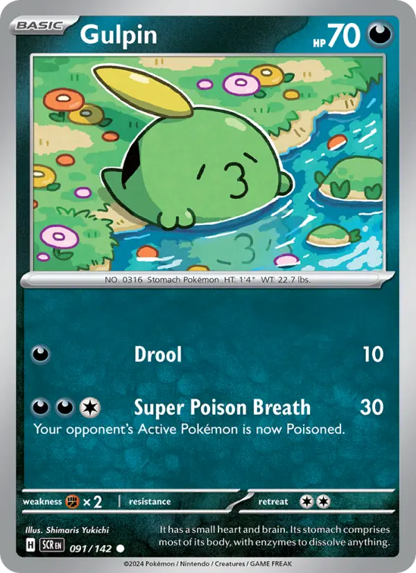 Gulpin 091 Stellar Crown (SV7) Pokemon Card