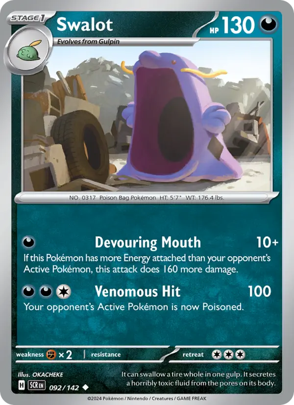 Swalot 092 Stellar Crown (SV7) Pokemon Card