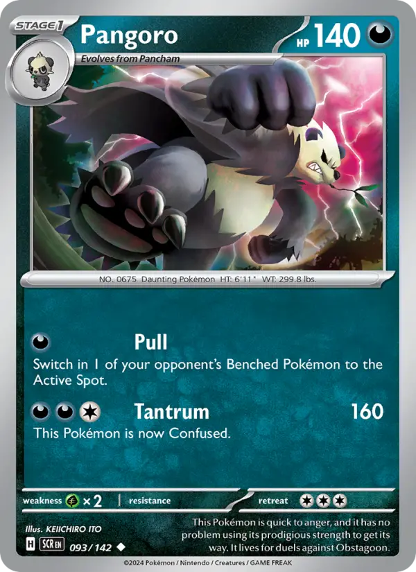 Pangoro 093 Stellar Crown (SV7) Pokemon Card
