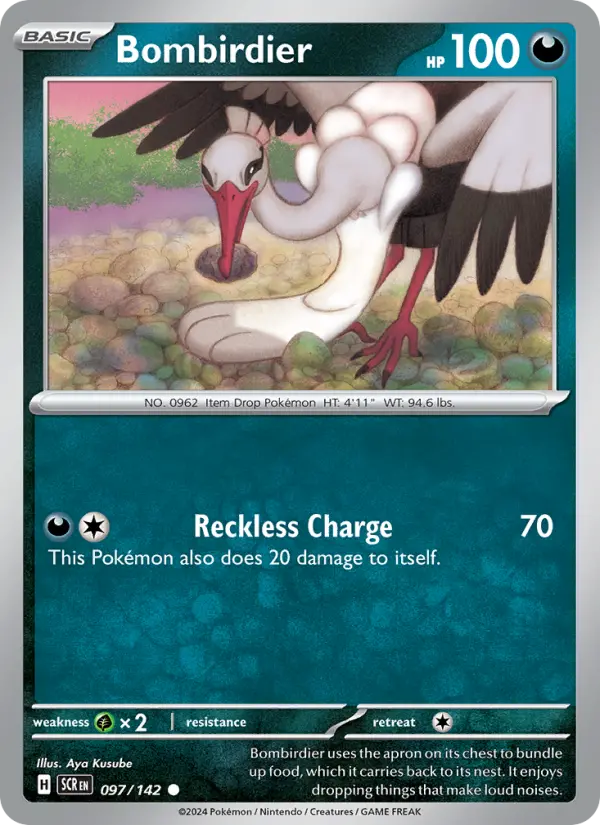 Bombirdier 097 Stellar Crown (SV7) Pokemon Card