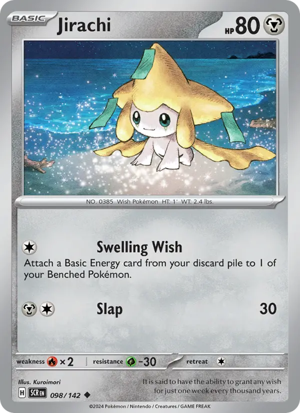 Jirachi 098 Stellar Crown (SV7) Pokemon Card