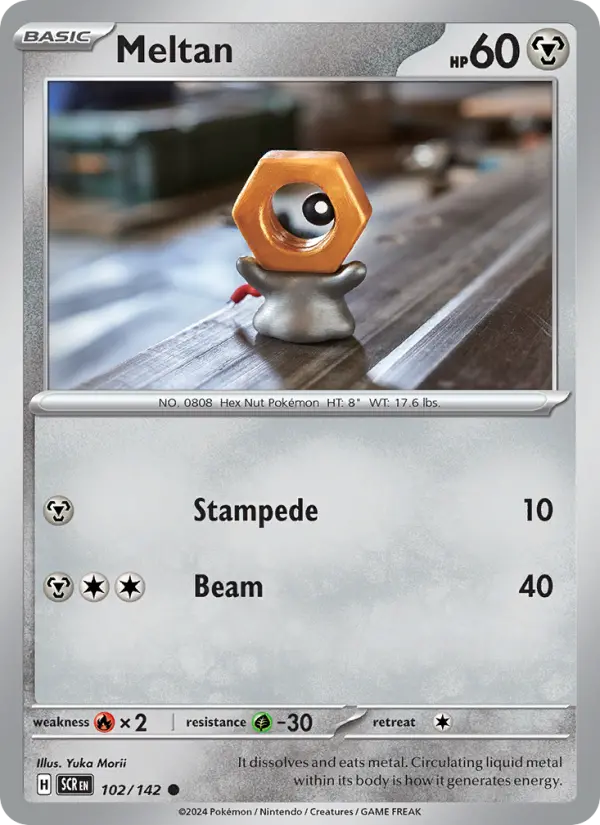 Meltan 102 Stellar Crown (SV7) Pokemon Card
