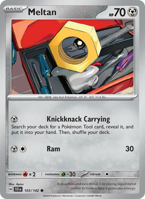 Meltan 103 Stellar Crown (SV7) Pokemon Card