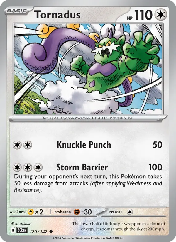 Tornadus 120 Stellar Crown (SV7) Pokemon Card