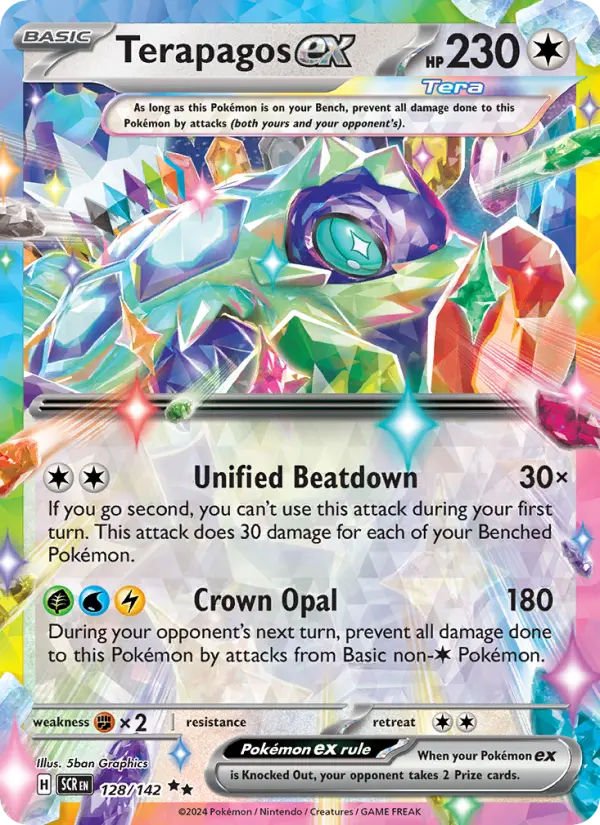 Terapagos ex 128 Stellar Crown (SV7) Pokemon Card
