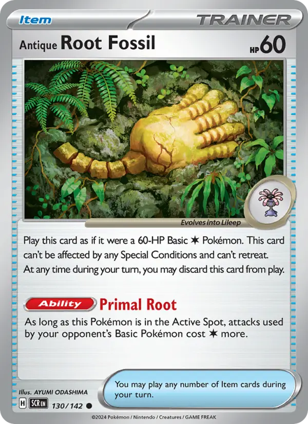 Antique Root Fossil 130 Stellar Crown (SV7) Pokemon Card