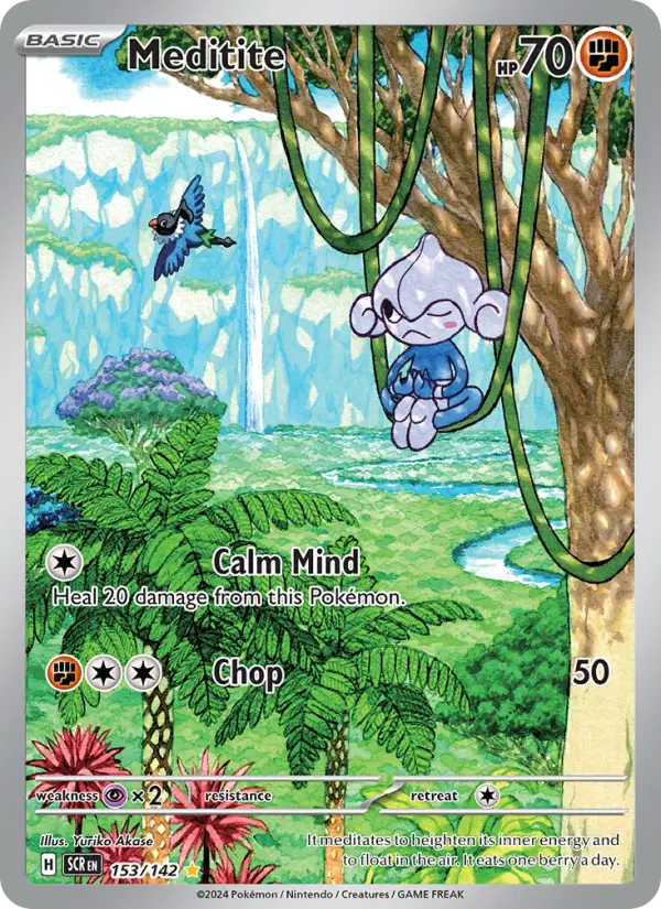 Meditite 153 Stellar Crown (SV7) Pokemon Card
