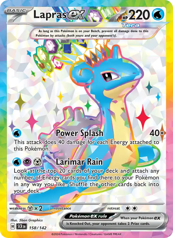 Lapras ex 158 Stellar Crown (SV7) Pokemon Card