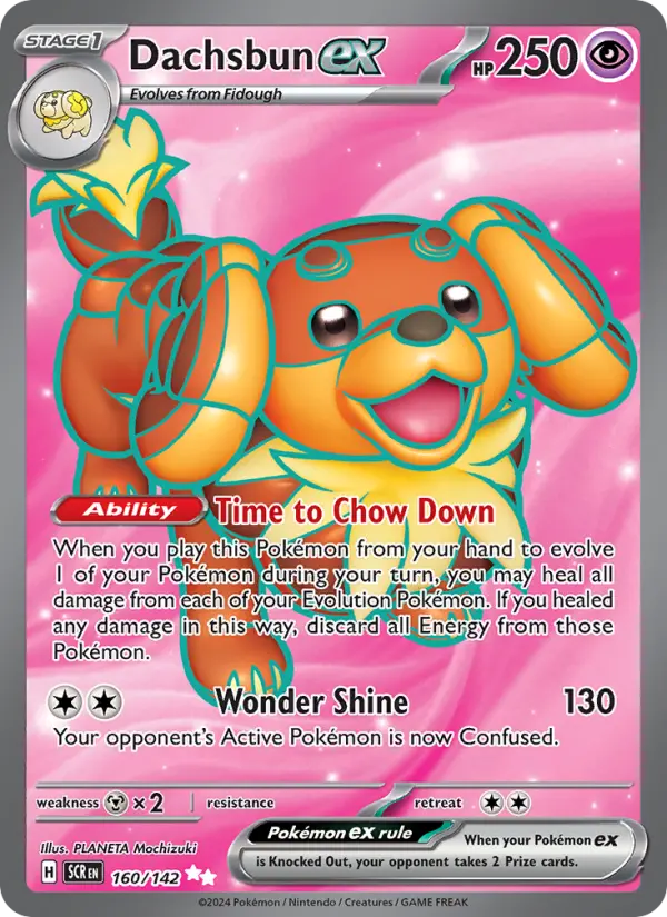 Dachsbun ex 160 Stellar Crown (SV7) Pokemon Card