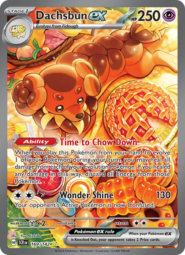 Dachsbun ex 169 Stellar Crown (SV7) Pokemon Card