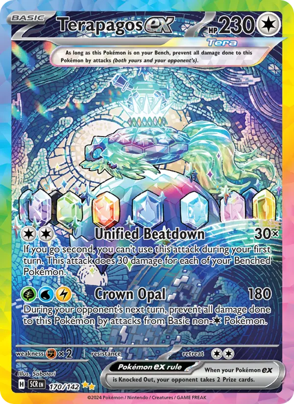 Terapagos ex 170 Stellar Crown (SV7) Pokemon Card