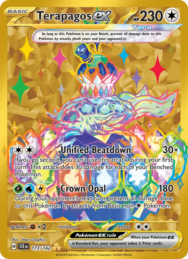 Terapagos ex 173 Stellar Crown (SV7) Pokemon Card