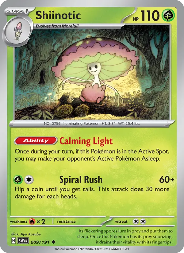 Shiinotic 009 Surging Sparks (SV8) Pokemon Card