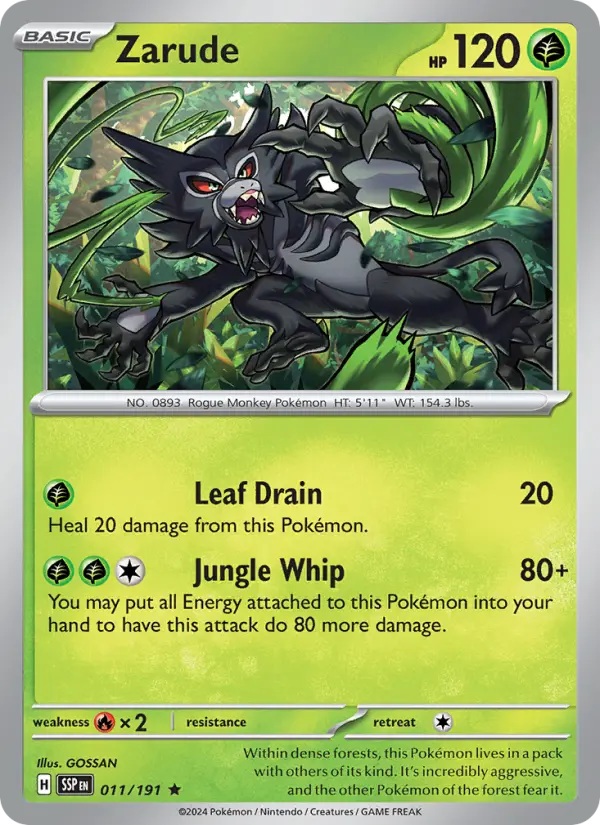 Zarude 011 Surging Sparks (SV8) Pokemon Card