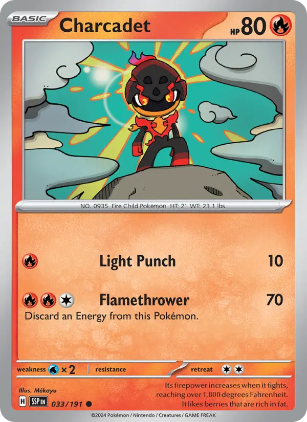 Charcadet 033 Surging Sparks (SV8) Pokemon Card